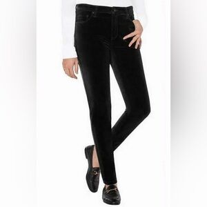 Well Worn Black Pinwale Corduroy High Rise Straight Leg Pants Womens Size 6 (28)